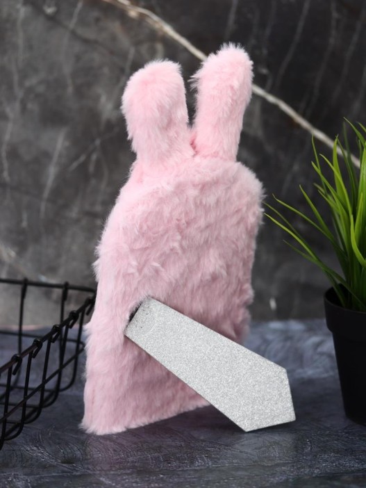 Плюшевое зеркало настольное GIRLY &quot;Fluffy ears&quot;, pink (12*25 см) 
