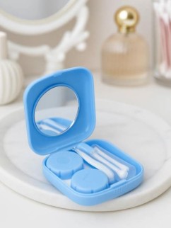 Контейнер для линз «Heart paint», blue