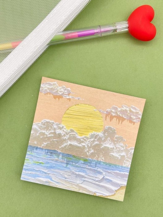 Блок стикер для записей "Scenery", orange 