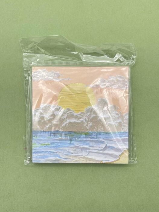 Блок стикер для записей "Scenery", orange 