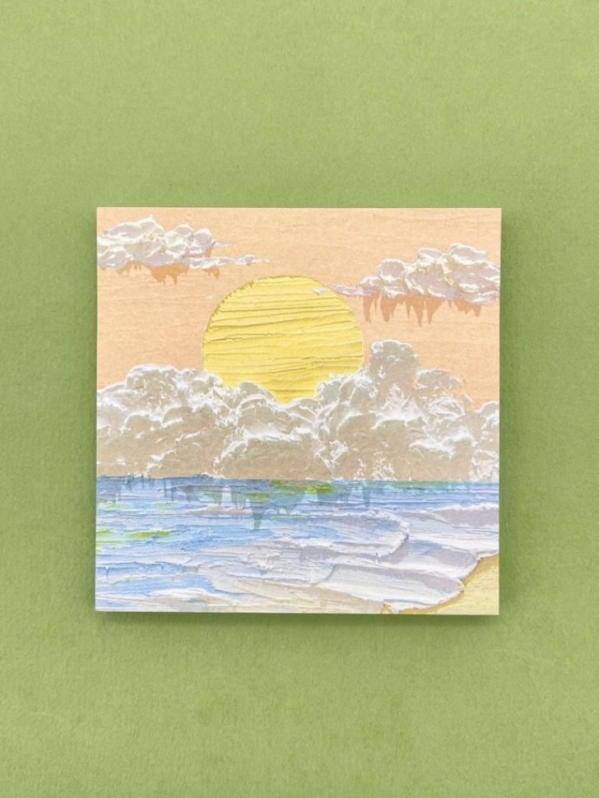 Блок стикер для записей "Scenery", orange