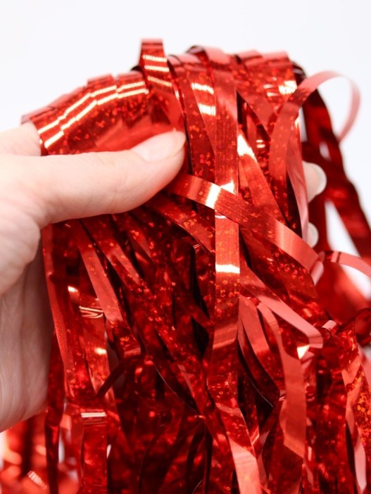 Праздничный занавес, дождик для фотозоны &quot;Brilliant rain&quot;, red (100*200 см) 