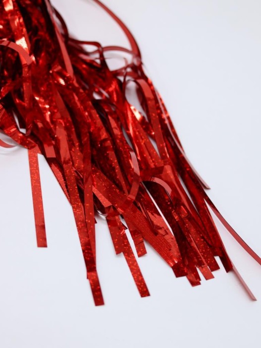 Праздничный занавес, дождик для фотозоны &quot;Brilliant rain&quot;, red (100*200 см) 