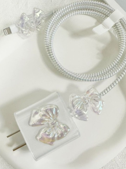 Защитный набор для зарядного устройства iLikeGift «Bow», transparent (5 предметов) 