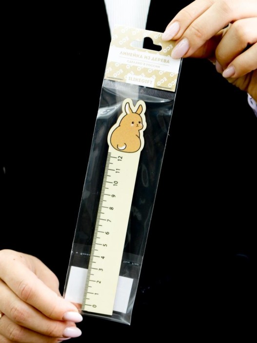 Линейка ECO из дерева Аниме «Hare» 