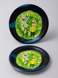 Набор бумажных тарелок 6 шт. "Rick and Morty №1" (d=230 мм)