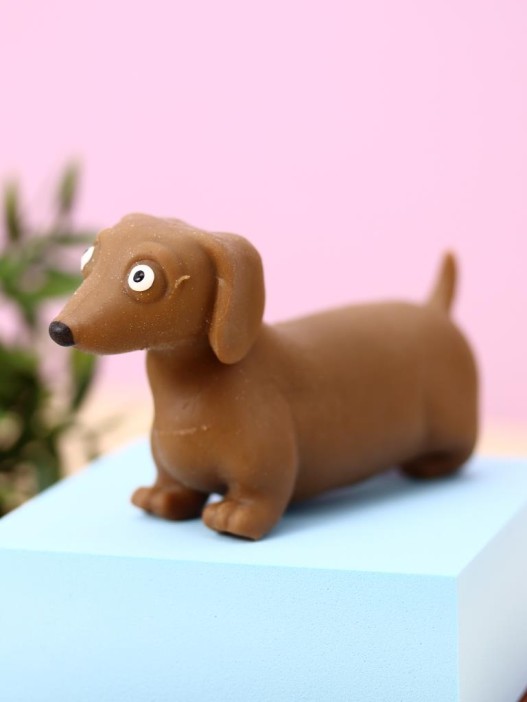 Мялка - антистресс «Stretchy dachshund», brown 