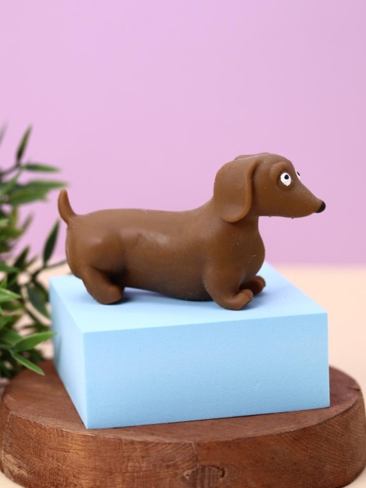 Мялка - антистресс «Stretchy dachshund», brown 