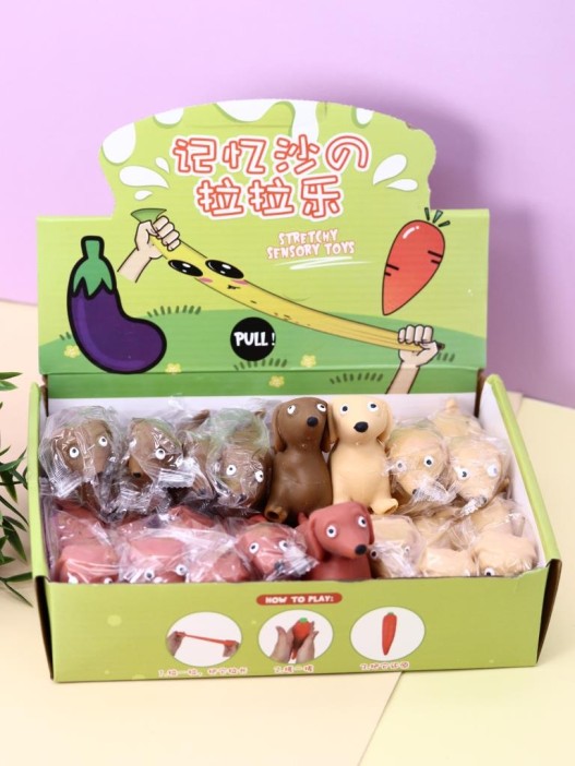 Мялка - антистресс «Stretchy dachshund», brown 