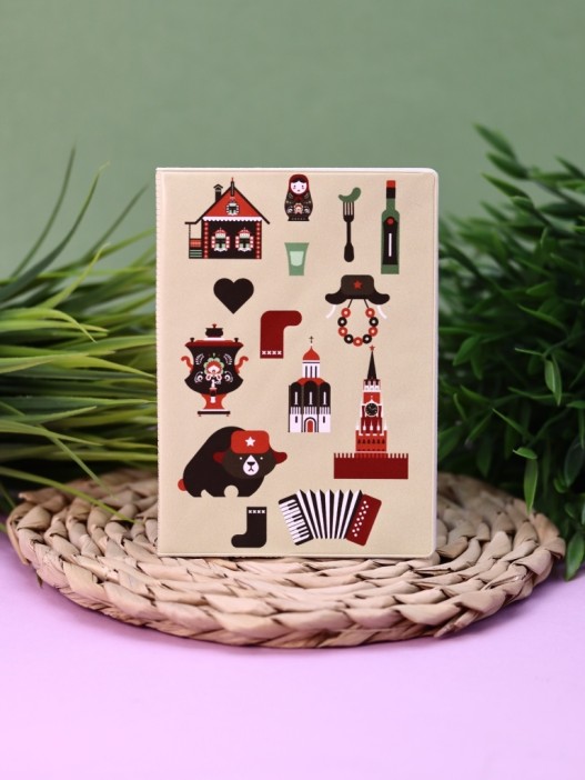 ОБЛОЖКА ДЛЯ ПАСПОРТА RUSSIA, плотность 600 мкм 