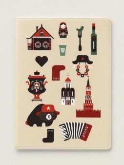 ОБЛОЖКА ДЛЯ ПАСПОРТА RUSSIA, плотность 600 мкм