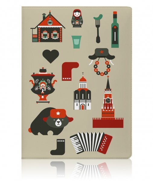 ОБЛОЖКА ДЛЯ ПАСПОРТА RUSSIA, плотность 600 мкм 