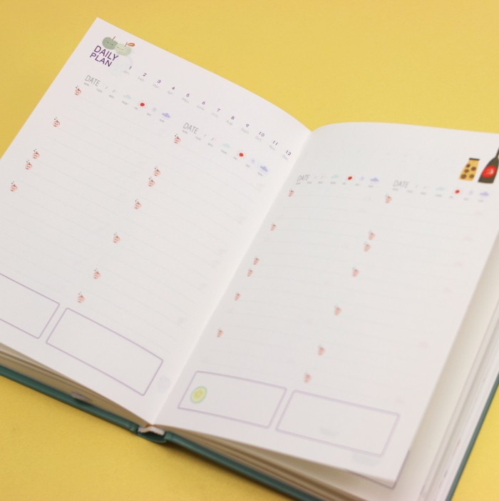 JZNB A5 116-8845 ПЛАННЕР 365 "Live in the moment" green 