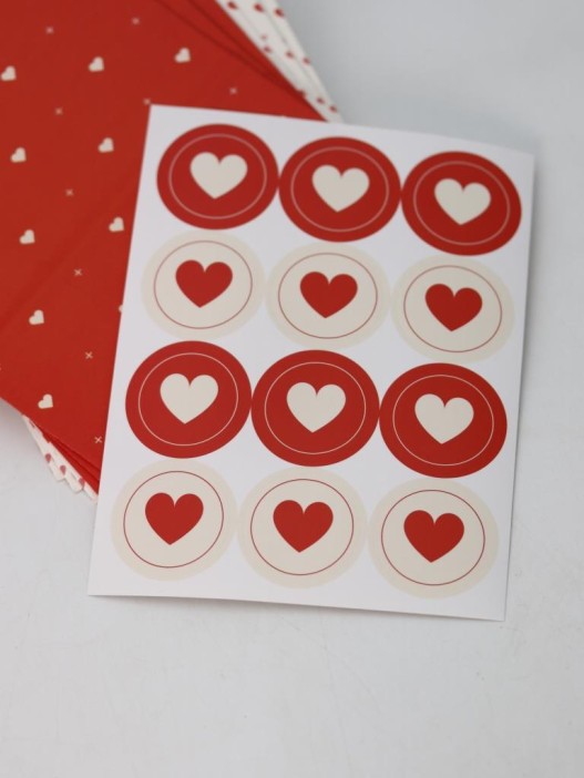 Набор подарочных пакетов+наклейки (6 шт.) &quot;Love&quot;, 24*13*8 