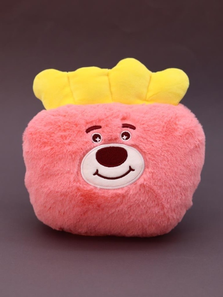 Мягкая игрушка (3+) "Медвежонок", розовая, 17 см