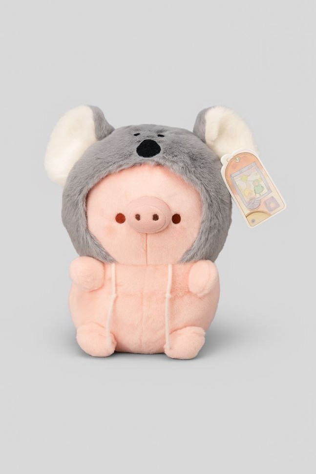 Мягкая игрушка (3+) "Маскарад свинки", серая, 20 см