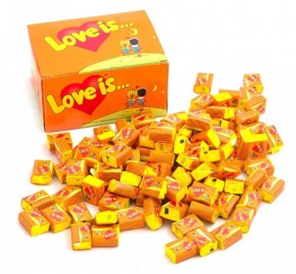 Жевательная резинка "Love is" апельсин-ананас 100шт