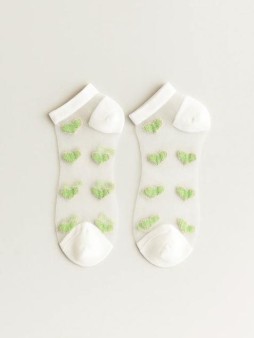 Носки iLikeGift «Glass hearts», green, мужские/женские евро размер 35-41