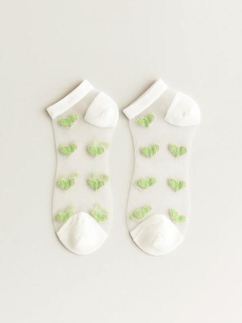 Носки iLikeGift «Glass hearts», green, мужские/женские евро размер 35-41 