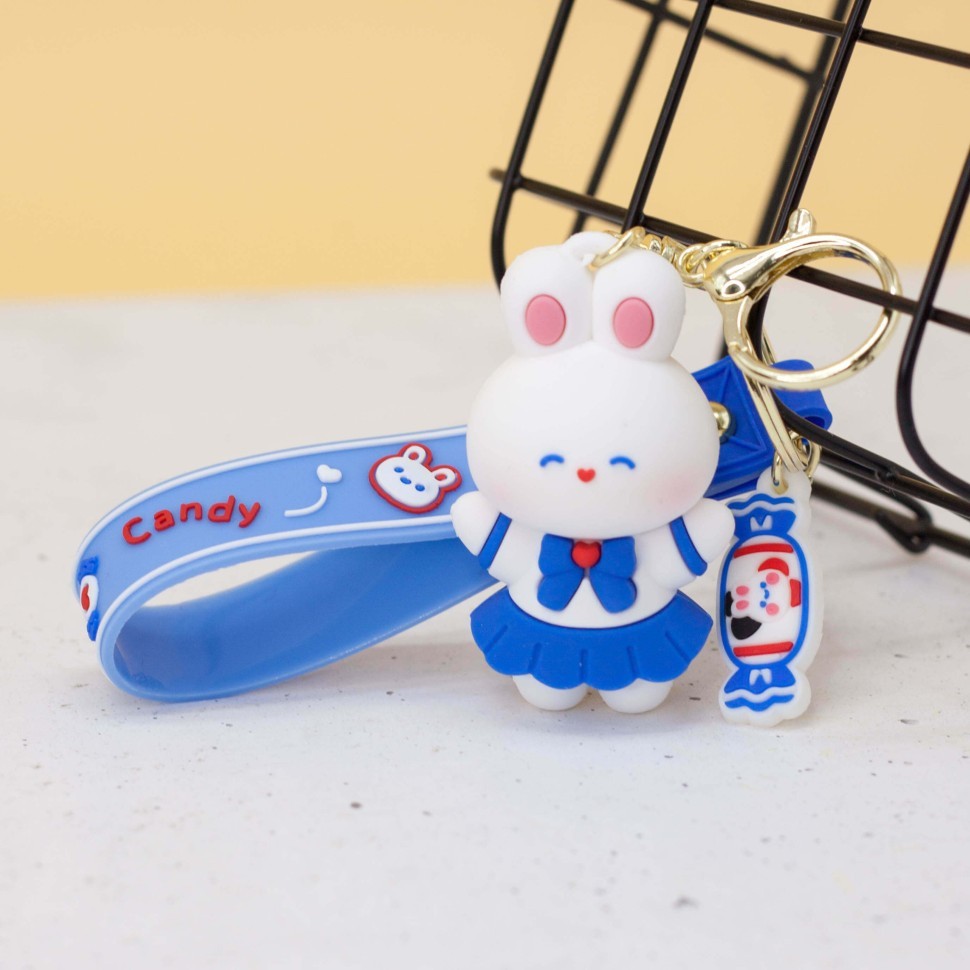Брелок "Зайка с конфетой", микс