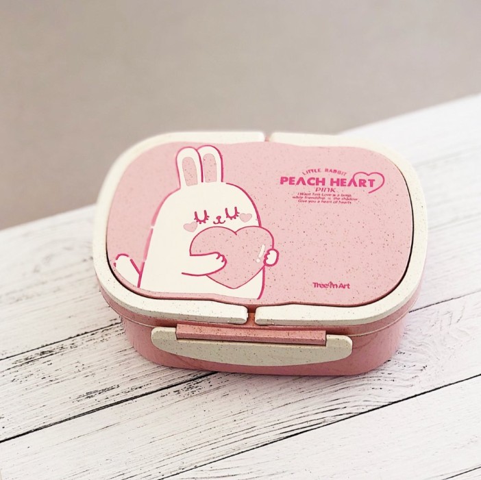 Ланчбокс &quot;Big rabbit&quot;, pink 