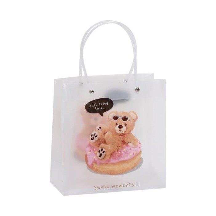 Пакет подарочный прозрачный «Bear», sweet moments (22*21,5*10) 