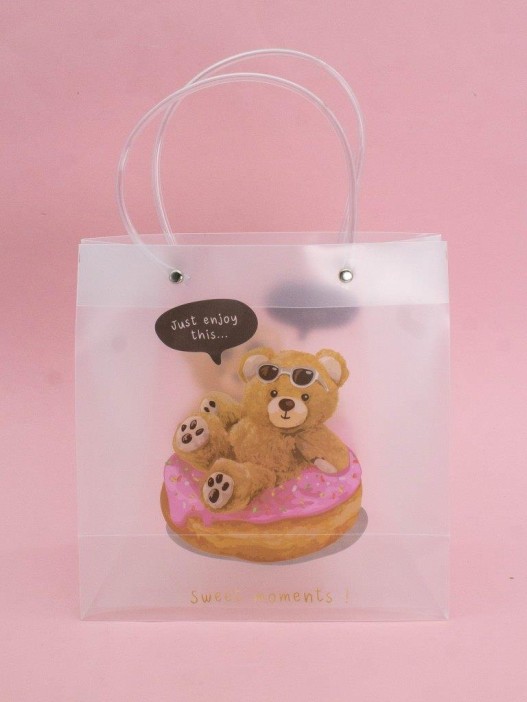 Пакет подарочный прозрачный «Bear», sweet moments (22*21,5*10) 