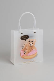 Пакет подарочный прозрачный «Bear», sweet moments (22*21,5*10)
