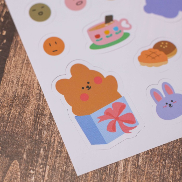 Наклейки "Sweet rabbit", light blue 