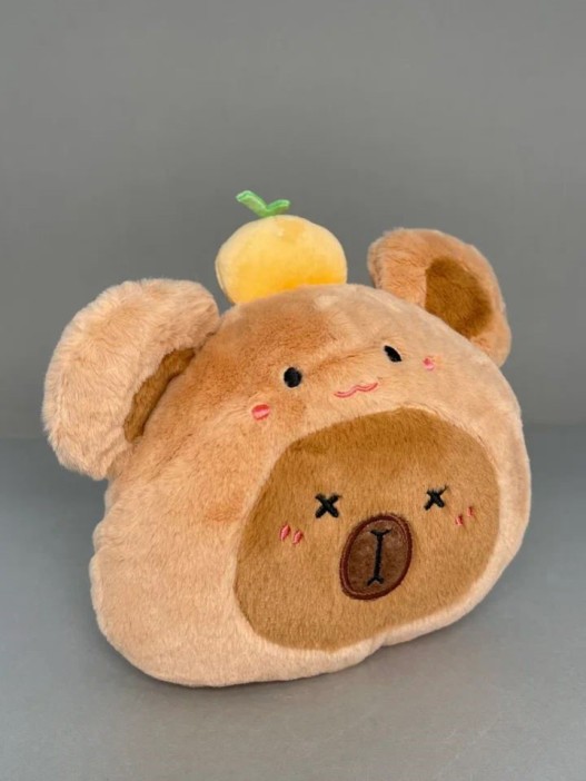 Мягкая игрушка "Capybara head", mix, 18 см 