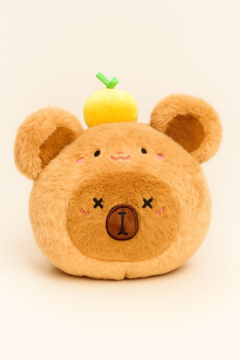 Мягкая игрушка "Capybara head", mix, 18 см 