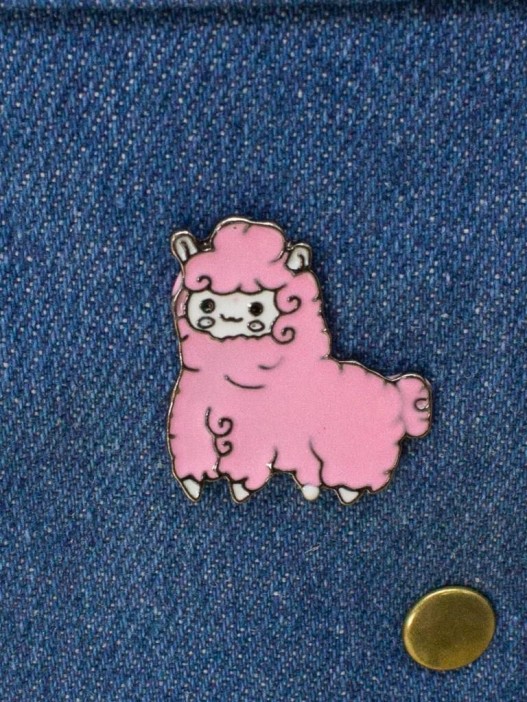 Значок металлический iLikeGift &quot;Lama&quot;, pink 