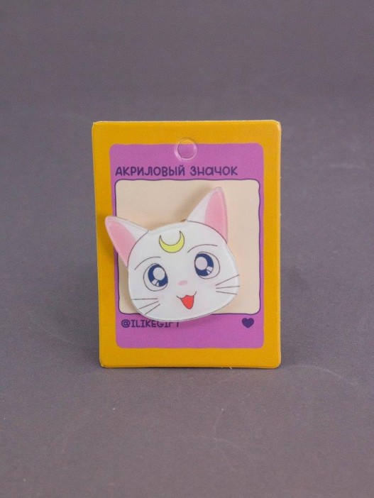 Значок акриловый iLikeGift &quot;Meowgic white cat&quot; 
