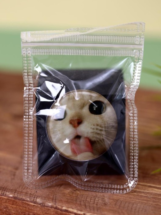 Попсокет iLikeGift "Cat grimacing", white 