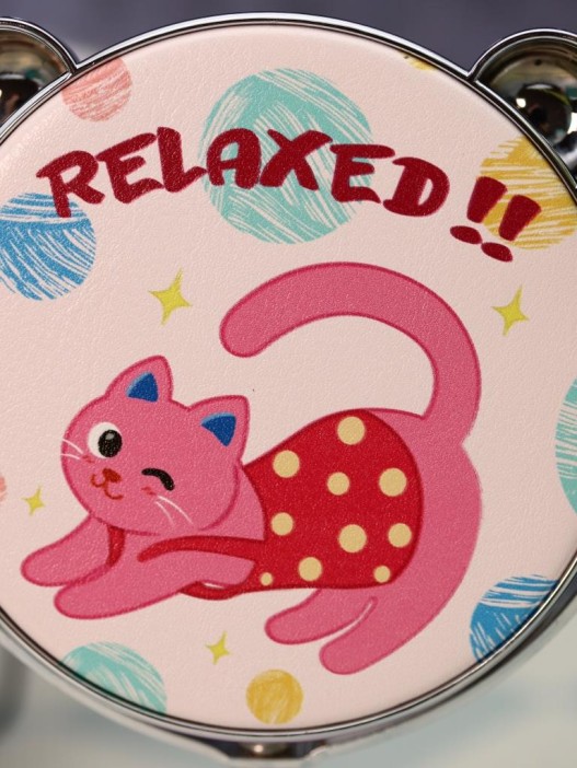 Зеркало настольное на ножке &quot;Relax cat&quot;, розовое (10,5*18 см) 