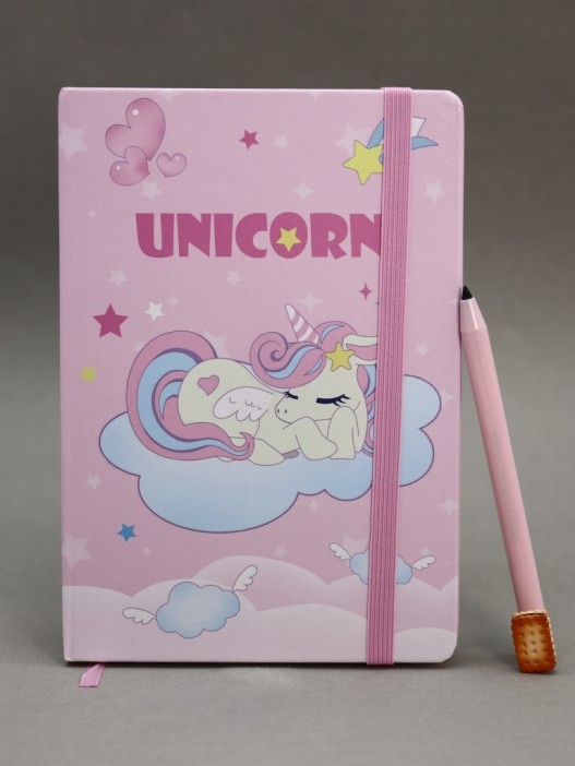 Блокнот (А5) &quot;Unicorn on the cloud&quot;, pink (14.5*21) 