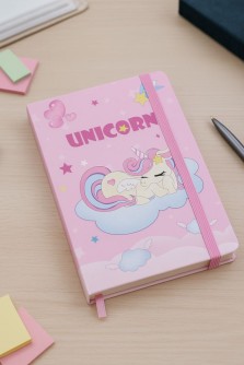 Блокнот (А5) "Unicorn on the cloud", pink (14.5*21)