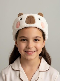 Повязка на голову GIRLY "Капибара", белая