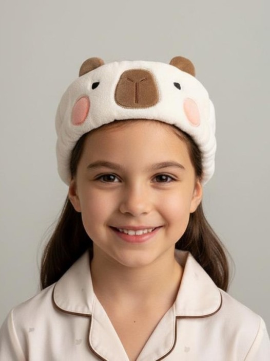 Повязка на голову GIRLY "Капибара", белая 