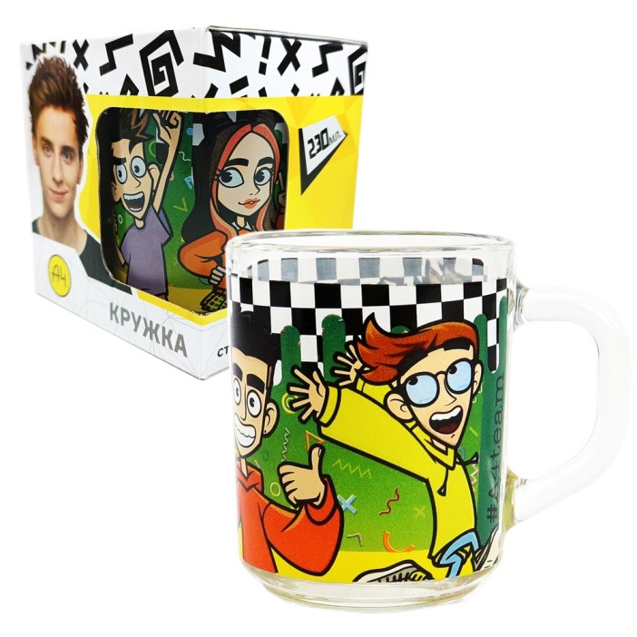Кружка &quot;Влад А4. Влад и компания&quot;, в подарочной упаковке, стекло (230 мл) 