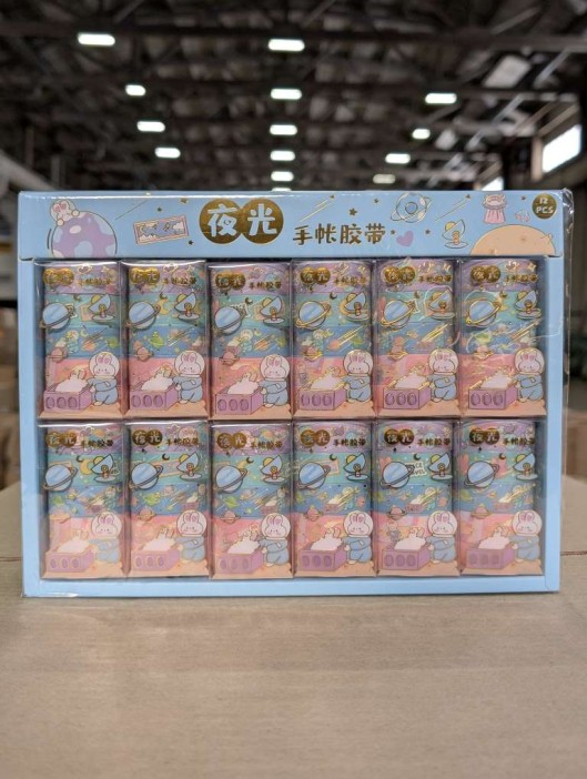 Набор декоративного скотча 5 шт. &quot;Space bunny&quot;, purple, шоу-бокс 12 шт. 