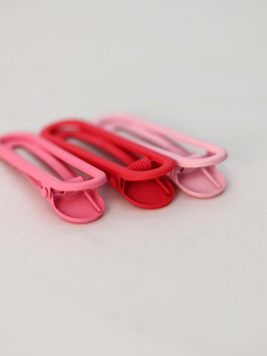 Набор зажимов для волос GIRLY 3 шт. &quot;Classy&quot;, pink 