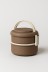 Ланчбокс «Round box» 2 яруса, brown (1400 мл)