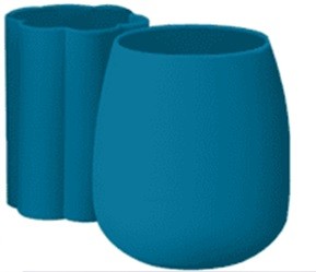 Набор силиконовых стаканов &quot;Comb&quot;, blue 