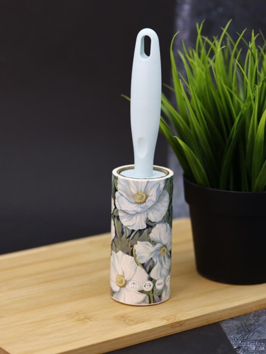 Ролик для чистки одежды &quot;White flowers&quot;, 10 см*60 листов 