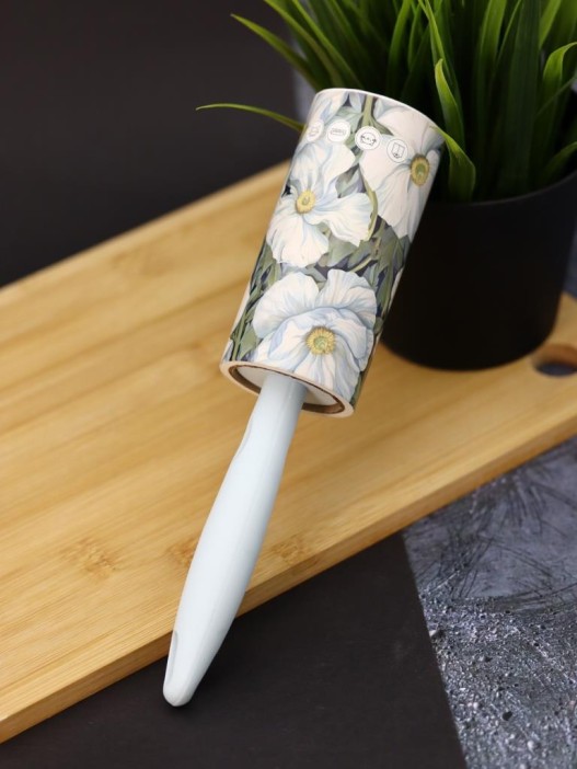 Ролик для чистки одежды &quot;White flowers&quot;, 10 см*60 листов 