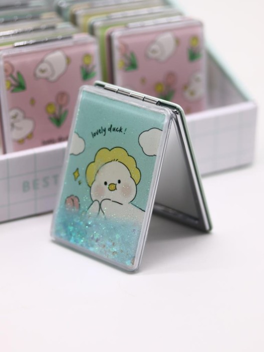 Зеркало раскладное шейкер &quot;Duck&amp;Sky&quot;, голубое, 8*6 см 