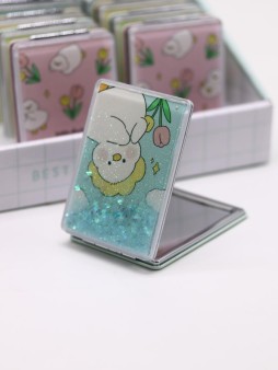 Зеркало раскладное шейкер "Duck&amp;Sky", голубое, 8*6 см