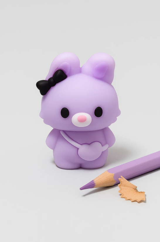 Точилка для карандашей "Заяц", фиолетовая