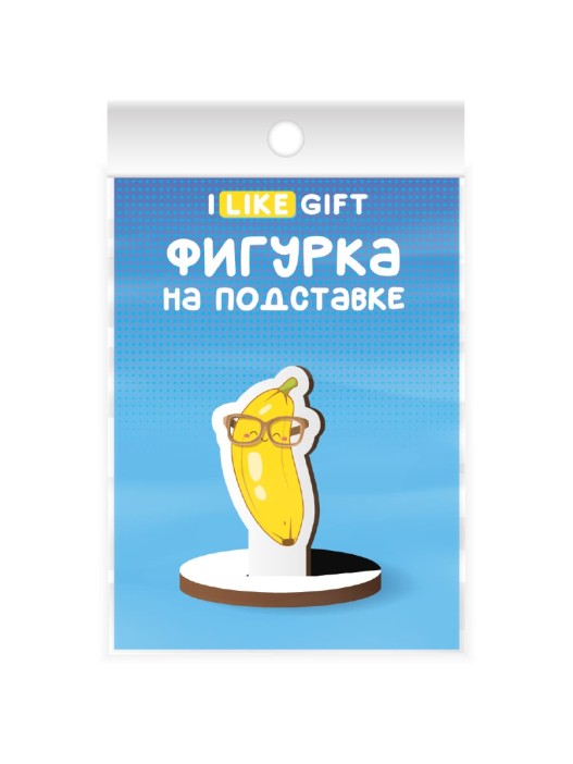 Деревянная фигурка на подставке iLikeGift "Деловой банан" 